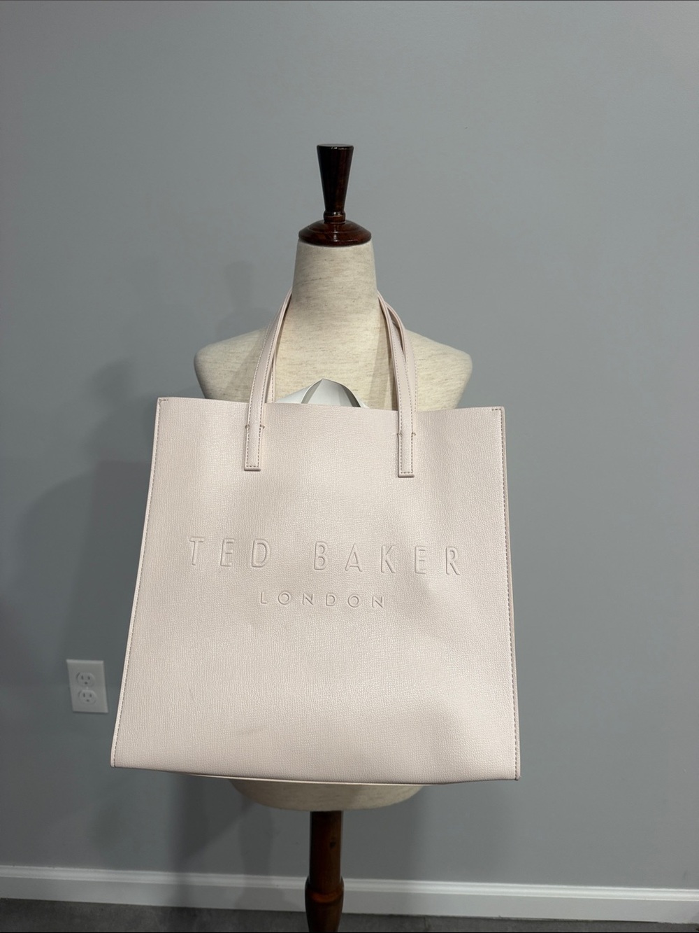 Ted Baker Light Pink Embossed Logo Shoulder Tote Brand New with Tags